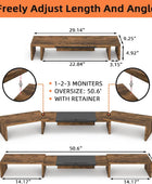 WESTREE Soporte de monitor triple doble, soporte de monitor extra largo para 1 ...