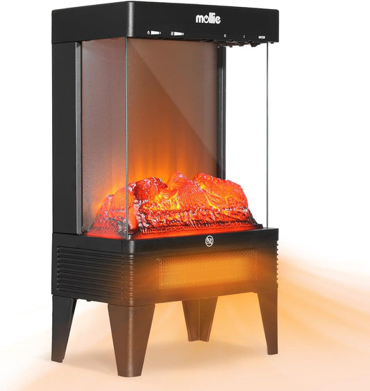 Estufa eléctrica de 21 pulgadas de 1500 W, calentador de chimenea independiente
