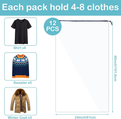 Bolsas de mudanza de ropa de alta resistencia de 24 x 40 pulgadas para