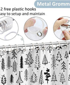 Cortina de ducha para árbol de Navidad, color blanco y negro, juego de cortinas...