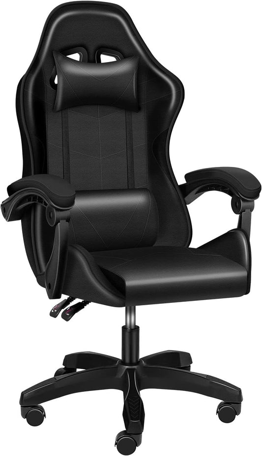 YSSOA Silla de videojuegos giratoria y ergonómica con respaldo y asiento de...