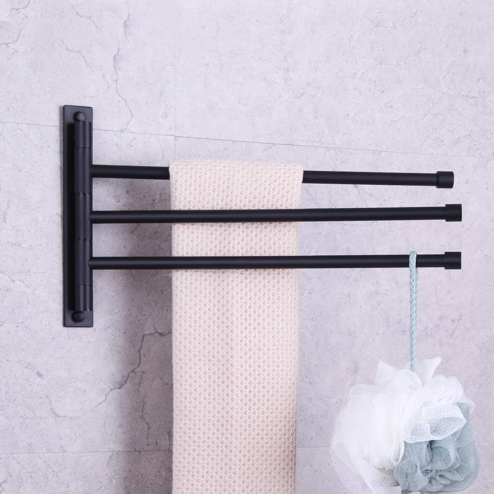 GERZWY Toallero de baño Swing Out Towel Bar SUS 304 Acero Inoxidable Baño...