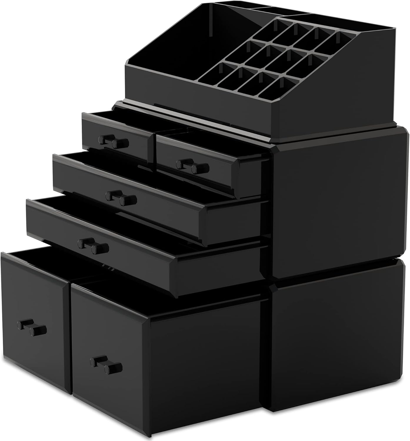 READAEER Organizador de maquillaje 3 piezas Estuche de almacenamiento de...