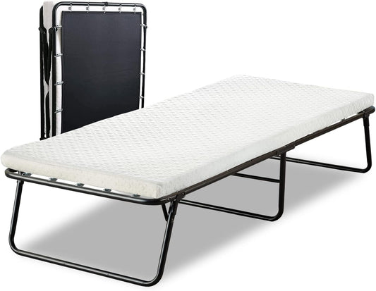 Mayton, Cama plegable plegable de 14 pulgadas con colchones de espuma
