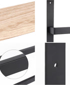 NearMoon Toallero colgante para baño, toallero de metal grueso con estante de...