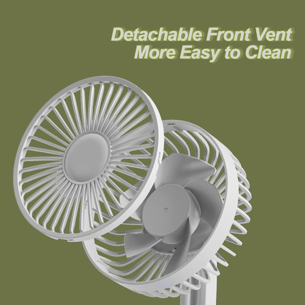 Ventiladores de mesa portátiles de 5 pulgadas con clip, cabezal oscilante de...