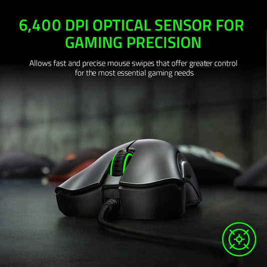 Mouse para juegos Razer DeathAdder Essential Sensor óptico 6400 DPI, 5 botones...