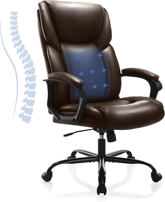 Silla ejecutiva de escritorio con respaldo alto, ergonómica, altura ajustable,...