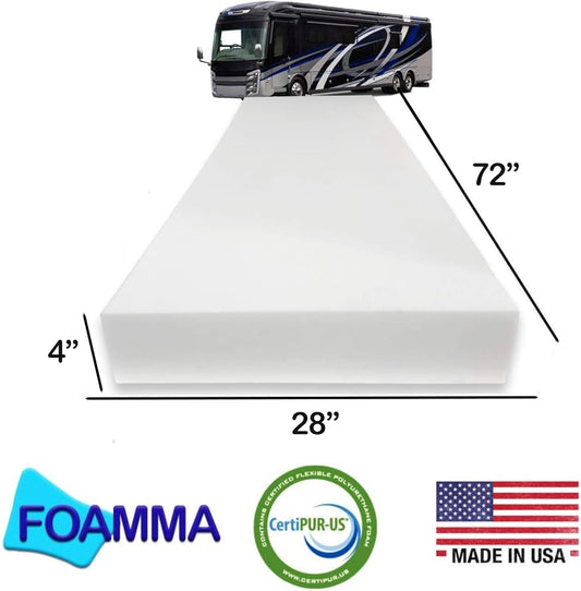 Foamma Sustitución de espuma de alta densidad de 4 x 28 x 72 pulgadas, para