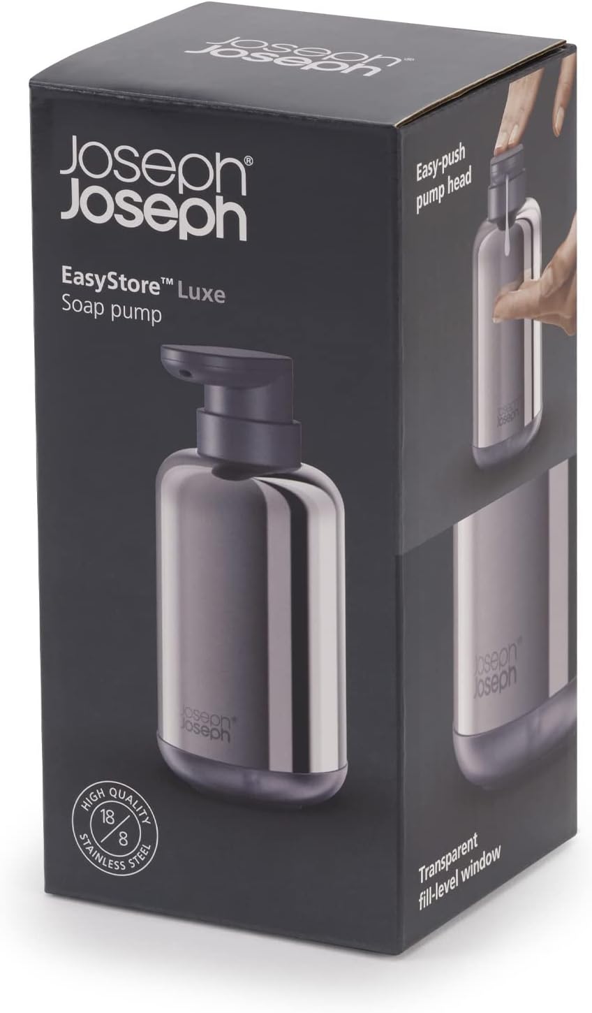 Joseph Joseph Dispensador de jabón, acero inoxidable, talla única