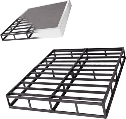 Base de colchón Box Spring Queen, solo con somier de metal de 7 pulgadas, funda