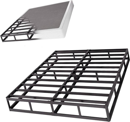 Base de colchón Box Spring Queen, solo con somier de metal de 7 pulgadas, funda