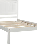 P PURLOVE Base de cama de tamaño individual, cama de plataforma de madera...