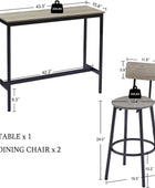 Juego de mesa de comedor de 3 piezas para 2, mesa de bar moderna y sillas para