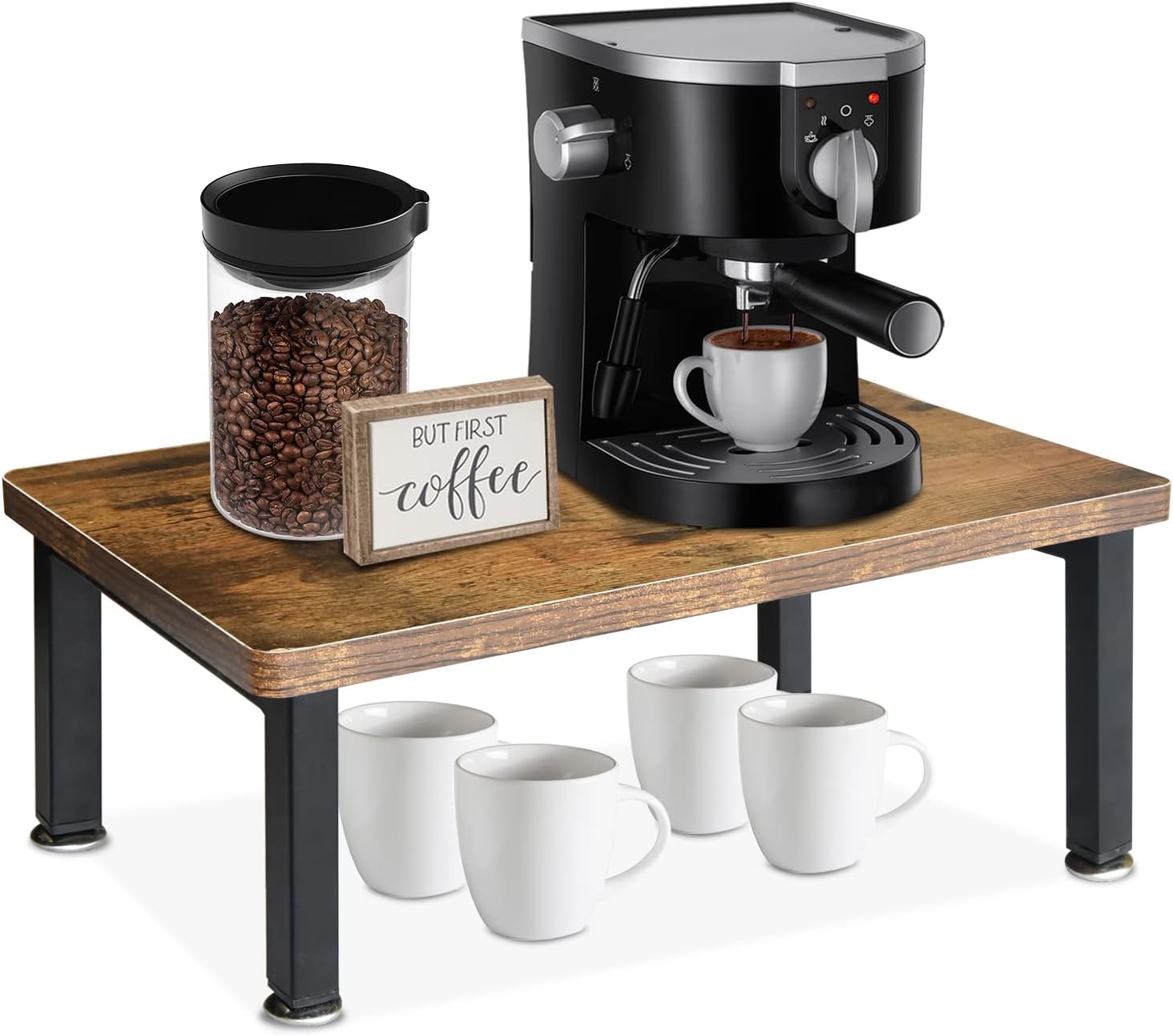 Accesorios de barra de café y organizador de encimera, organizador de estación...