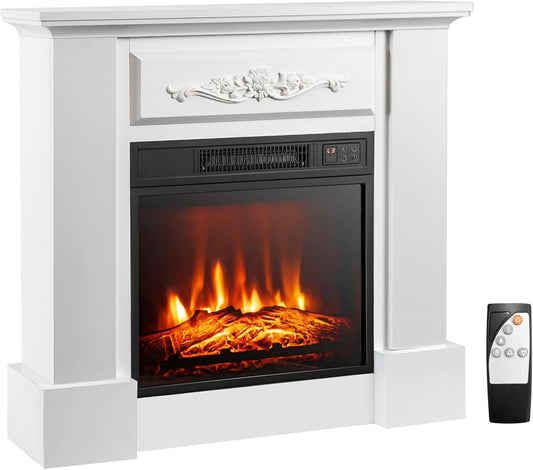 ORALNER Chimenea eléctrica de 32 pulgadas con repisa, paquete de caja de...