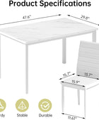 DKLGG Juego de mesa de comedor de 5 piezas, juego de mesa de comedor para 4,