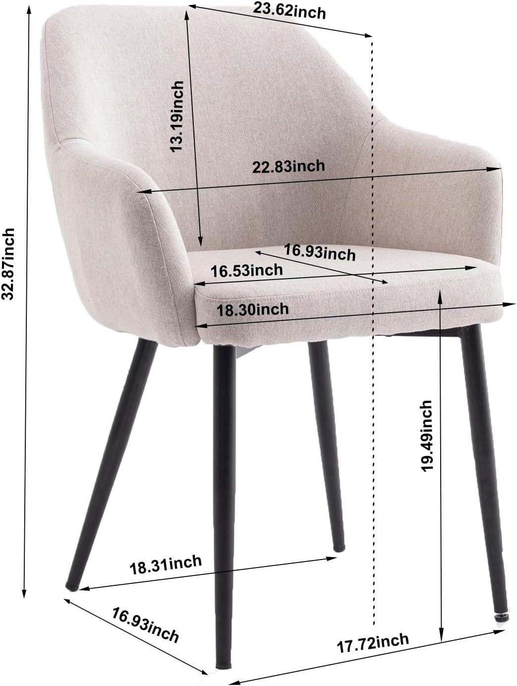 Juego de 2 sillas de comedor con brazos, silla de cocina con respaldo medio,