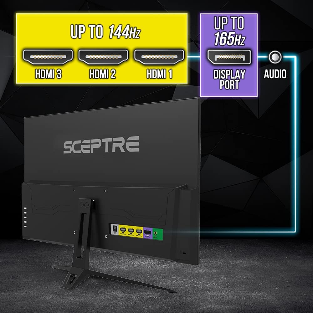 Sceptre Monitor LED para juegos FHD 1080p IPS de 27 pulgadas hasta 165Hz 144Hz...