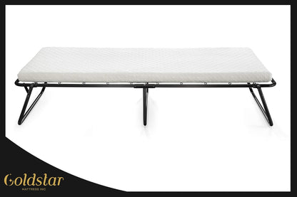 Catre plegable para invitados, con colchón de espuma viscoelástica, compacto,