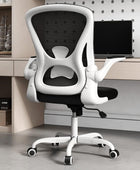 Sytas Silla de escritorio ergonómica con brazos abatibles acolchados y soporte...