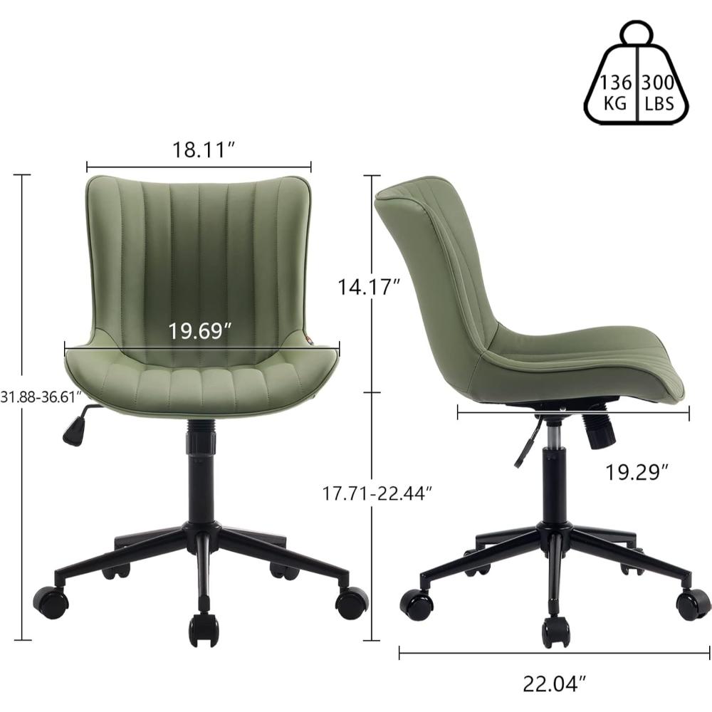 Silla de oficina YOUNIKE sin brazos con ruedas