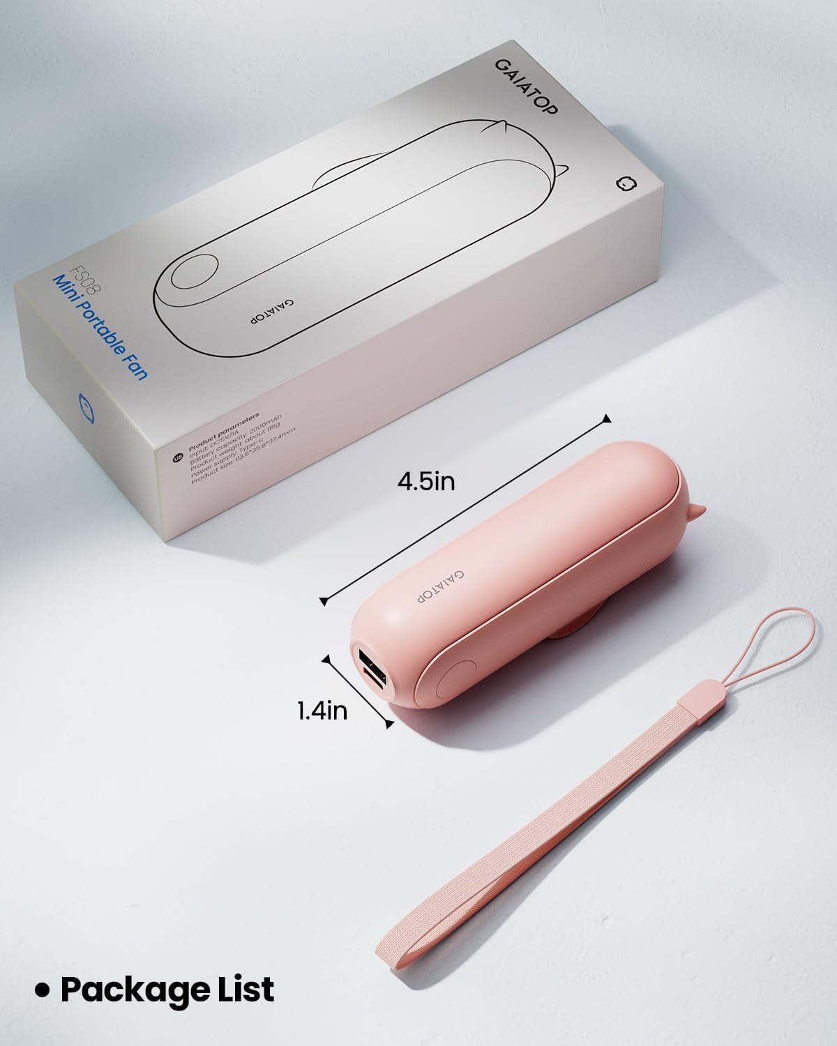 Gaiatop - Ventilador de mano portátil, plegable, mini ventilador con batería...