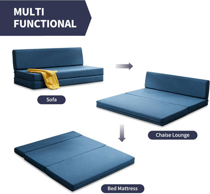 Sofá cama plegable, sofá cama plegable, cama de invitados, colchón de espuma