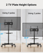 PERLESMITH Soporte de TV móvil para televisores de pantalla LCD LED...