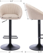 CIMOTA Juego de 2 taburetes de bar ajustables giratorios modernos, sillas de...