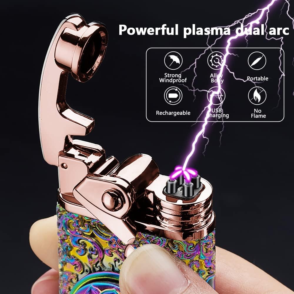 GADATOP Encendedor eléctrico recargable, encendedor creativo personalizado por...