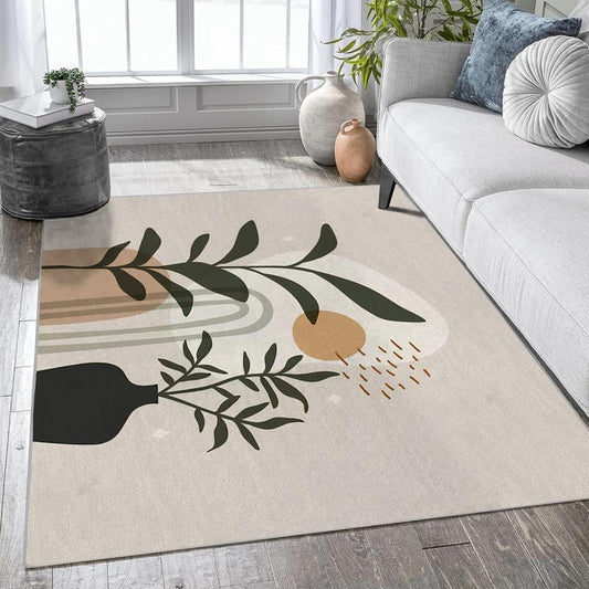 Alfombra pequeña de estilo nórdico de 2 x 3 pulgadas, lavable, alfombra de