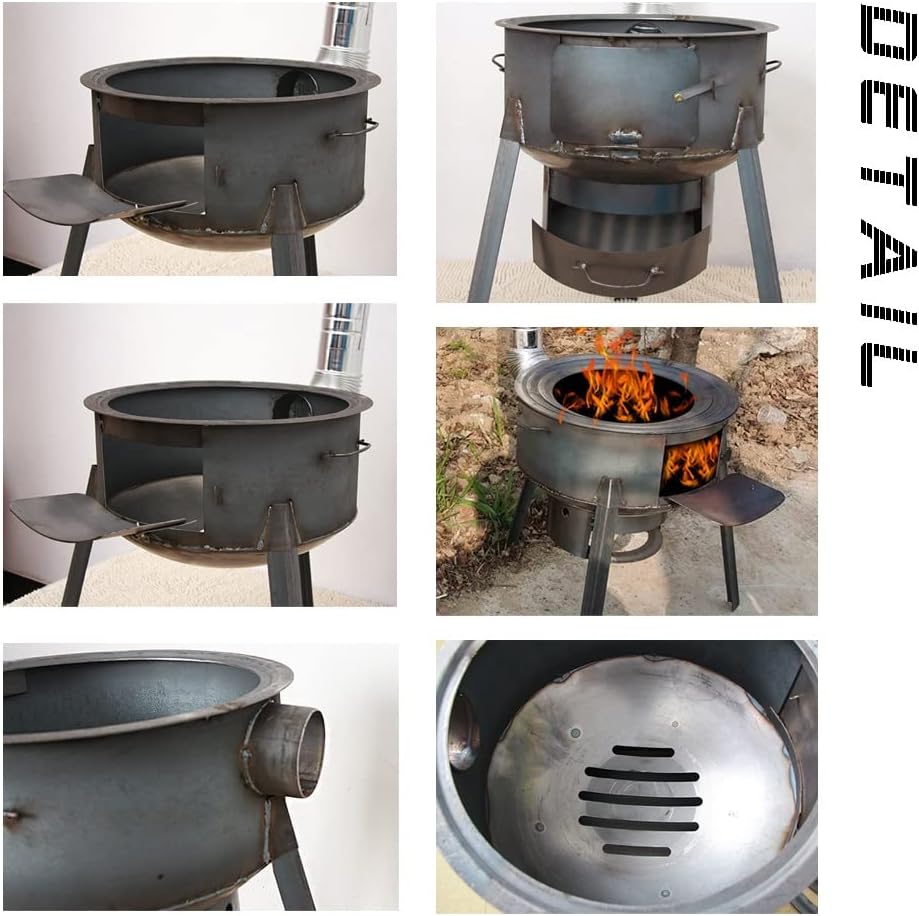 Estufa de campamento Estufa de leña rural para el hogar, estufa de leña para...