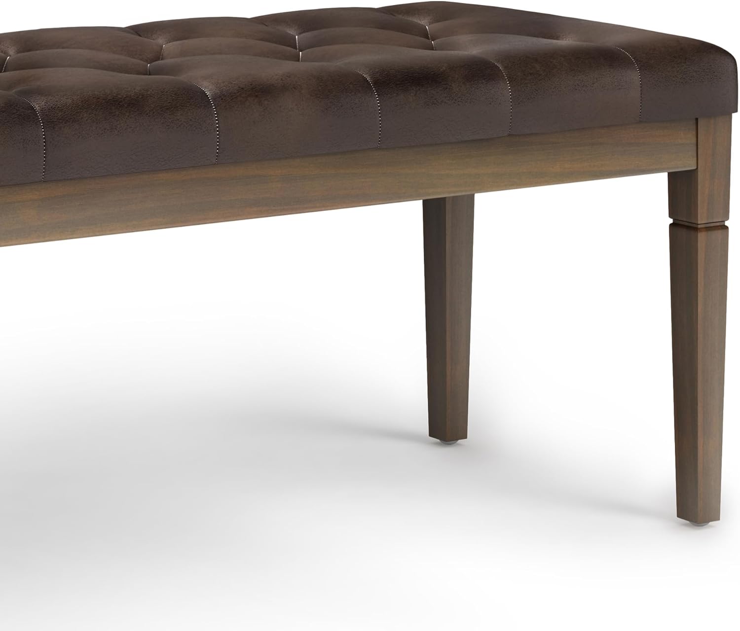 SIMPLIHOME Waverly - Banco otomano rectangular tradicional copetudo de 48...