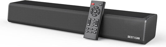 Barra de sonido, BESTISAN Barra de sonido de 50 vatios con HDMI, óptica,...
