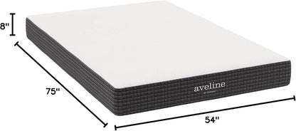 Aveline Colchón de tamaño Gemelo de espuma viscoelástica con infusión de gel,