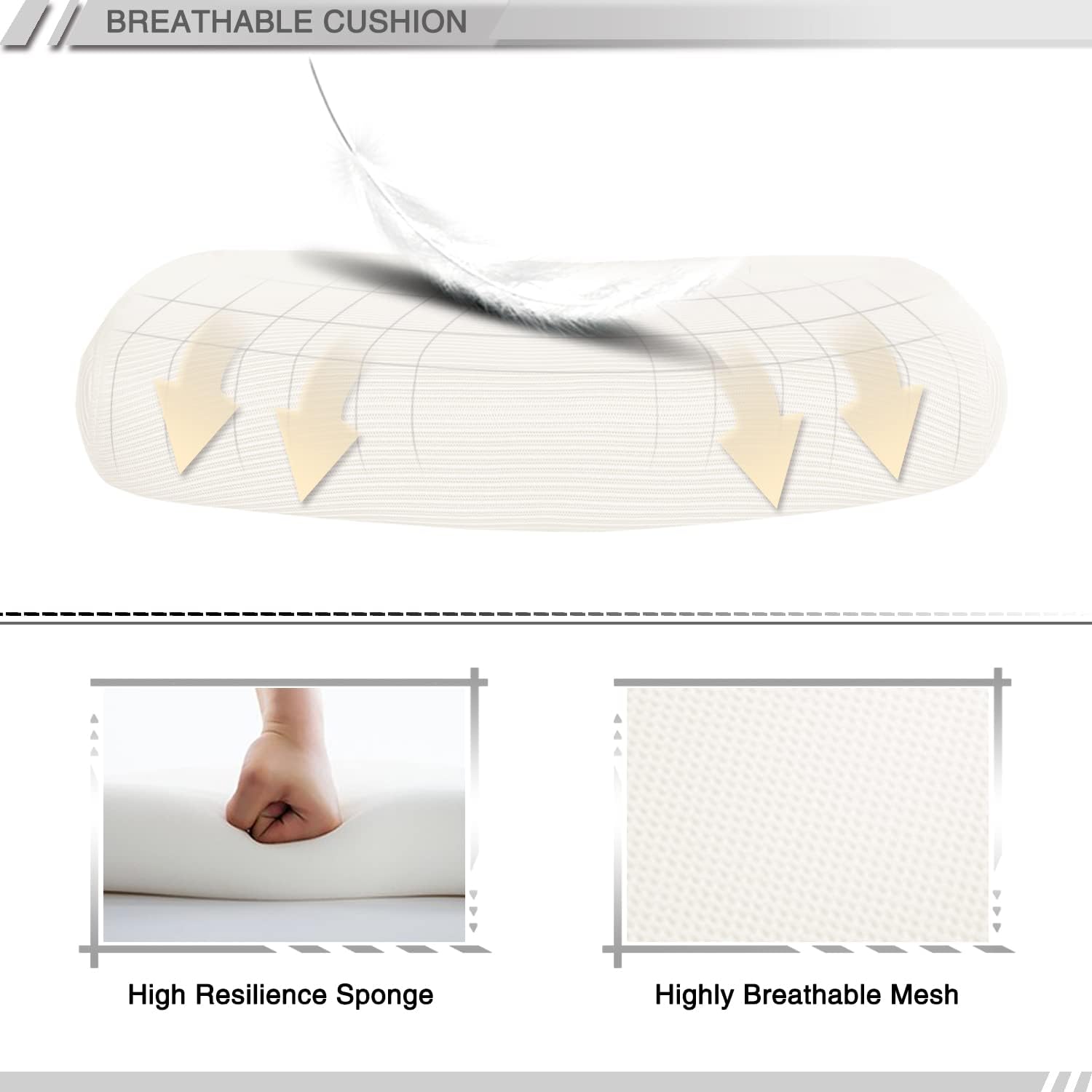 Qulomvs - Silla de oficina de malla ergonómica con reposapiés, reposacabezas y...