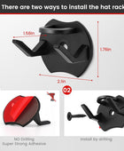 Perchero adhesivo para gorras de béisbol de pared, paquete de 16 ganchos para...