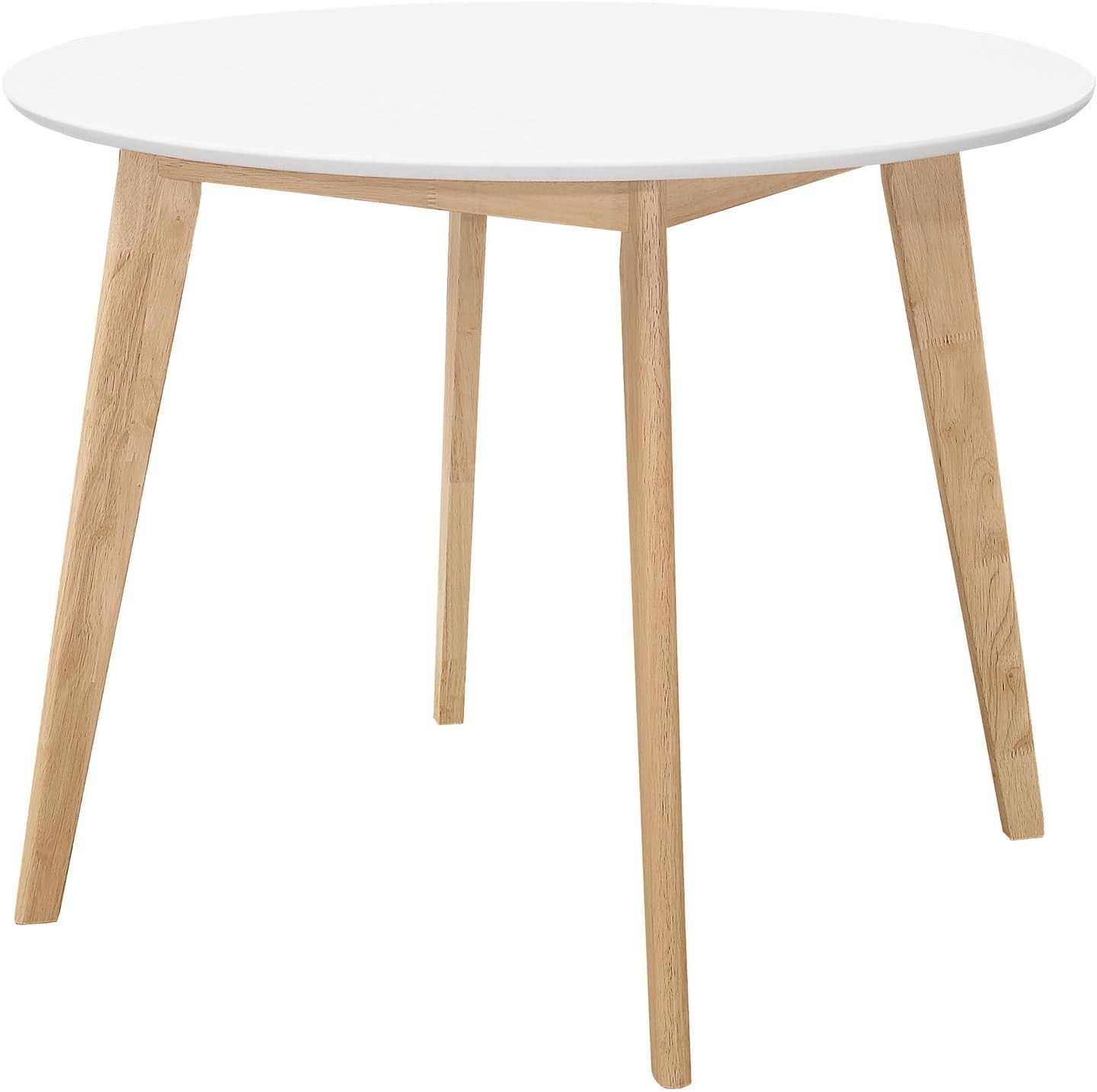 Coaster Furniture Breckenridge 192790 Mesa de comedor redonda de roble blanco