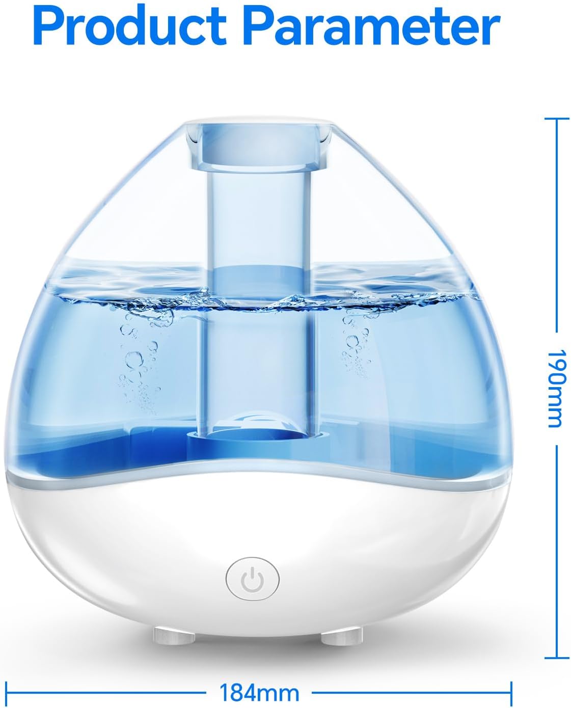 Humidificadores para dormitorio, humidificadores ultrasónicos de niebla fría de...