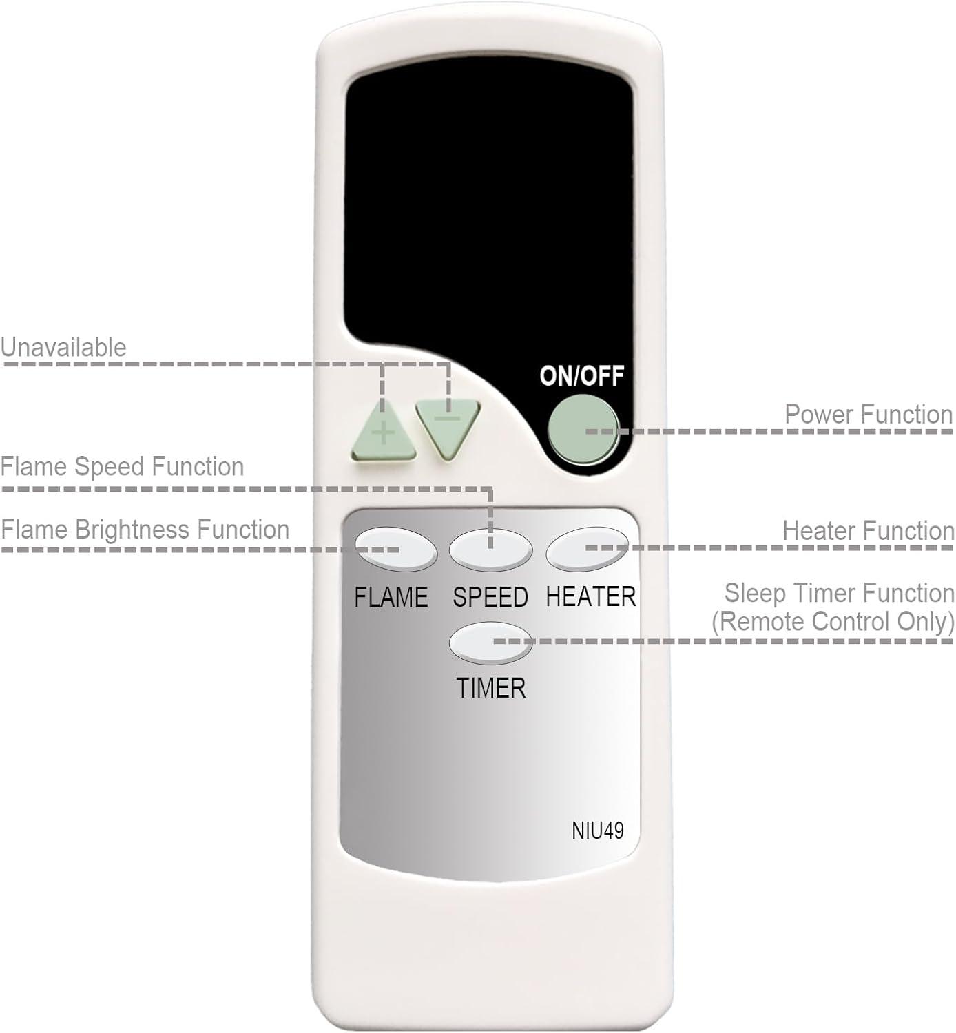 Repuesto para calentador eléctrico Allen+Roth de chimenea a control remoto