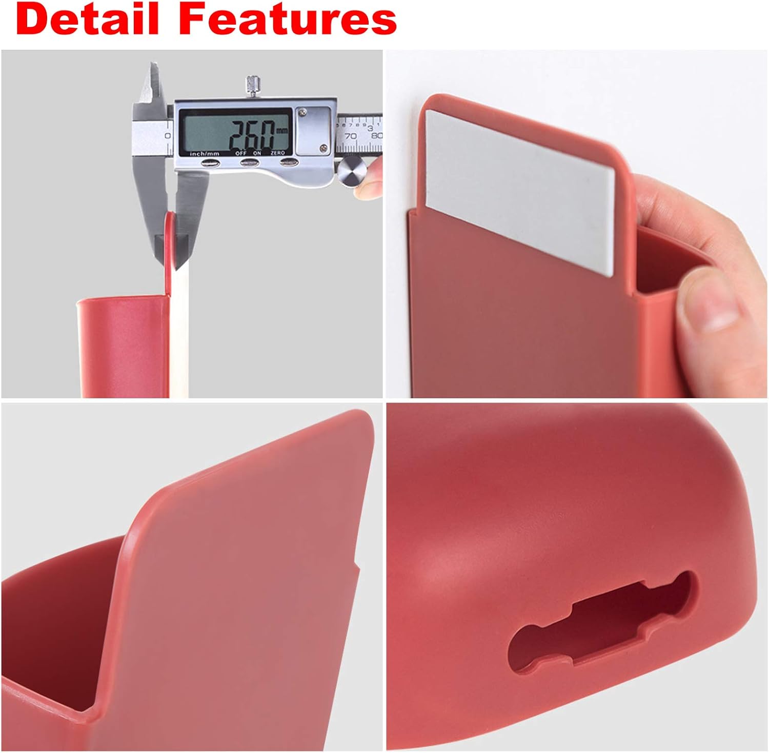 3 soportes para control remoto, soporte para bolígrafo de montaje en pared, sin...