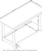 Furinno Beginning - Soporte para TV, color gris roble francés, 15.59 x 35.04 x...