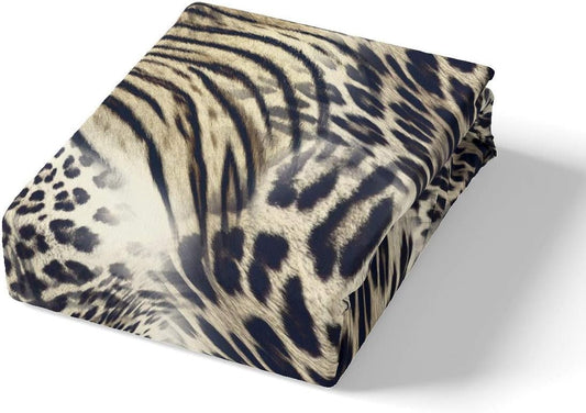 Juego de funda de edredón con estampado de leopardo, estampado de animales,...