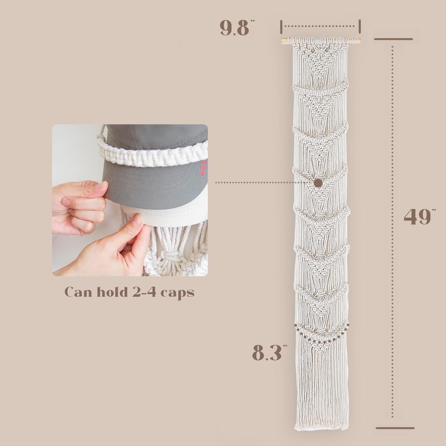 Soporte para gorras, 1 paquete de organizador de sombreros para gorras de