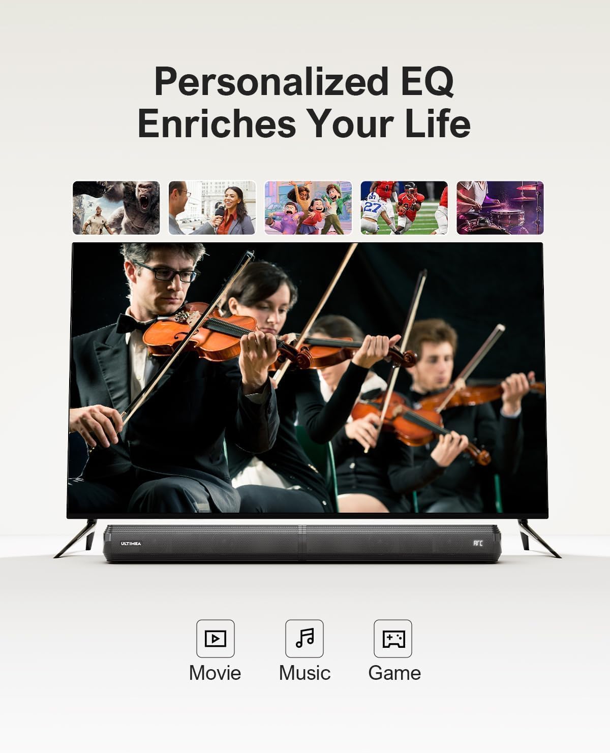 ULTIMEA Barras de sonido de 2.2 canales para TV, potencia máxima de 100 W,...