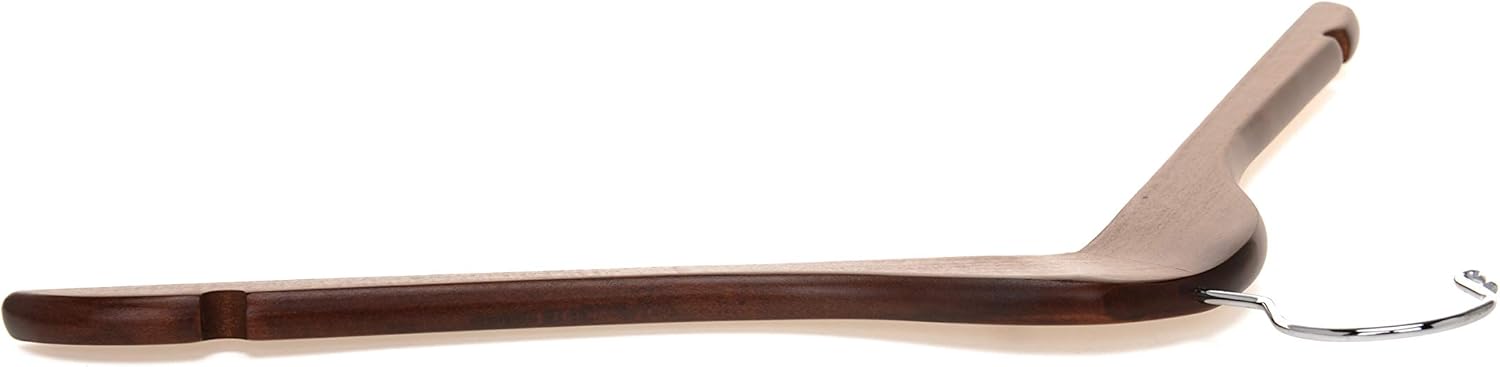 Perchas de madera semicurvadas de calidad, paquete de 10 perchas de madera