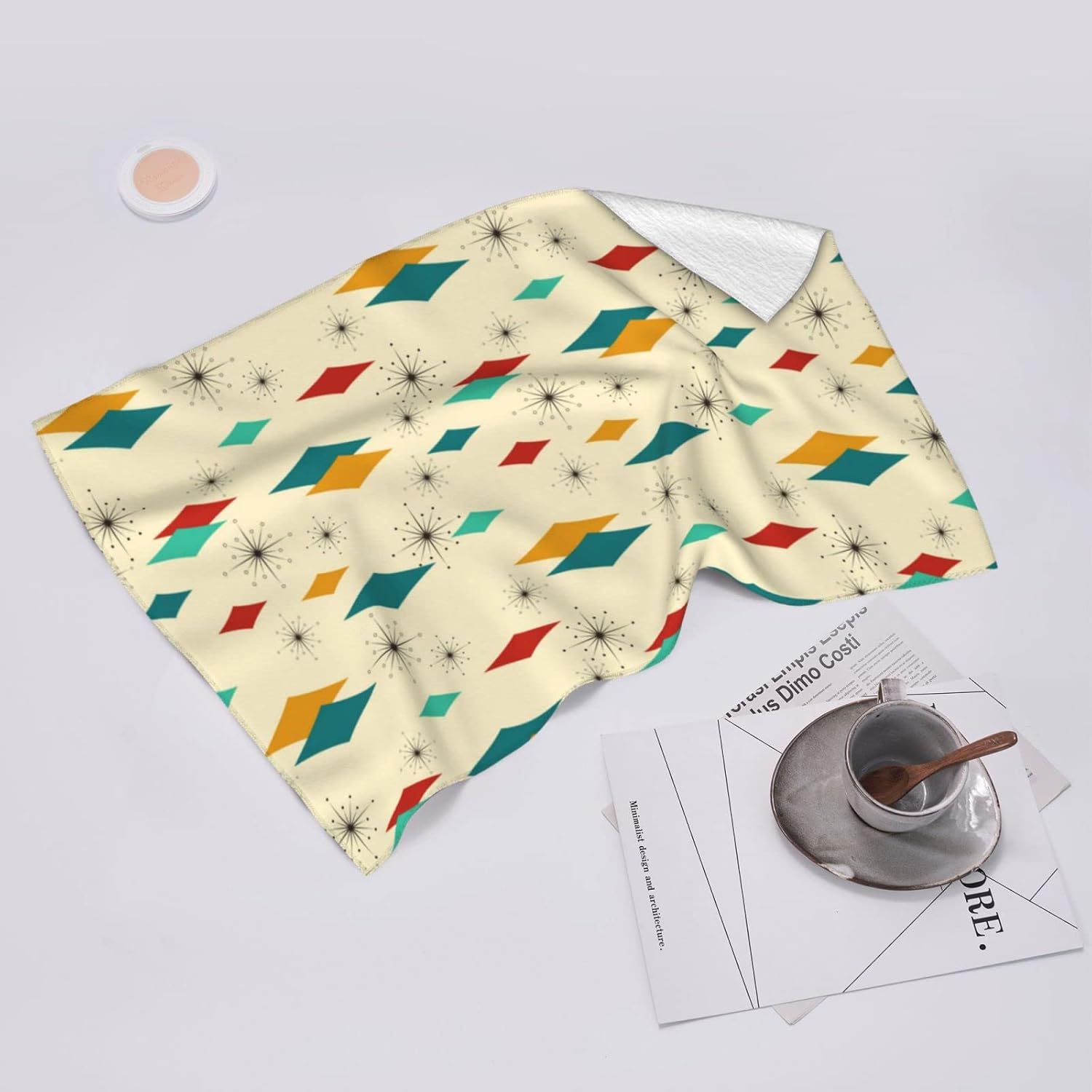 Juego de toallas de cocina retro modernas de mediados de siglo, juego de 2...