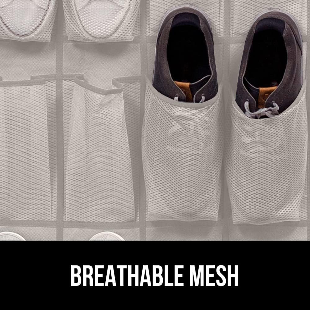 Gorilla Grip - Organizador de zapatos grande de malla transpirable con 24...