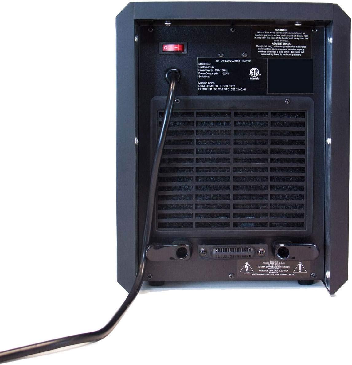 Lifesmart Calentador eléctrico infrarrojo de cuarzo de 4 elementos para...